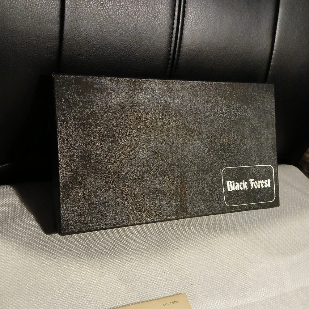 Maxam CTASK Black Forest Vtg MCM Lucite Handle‎ Steak Knives Boxed Set 6